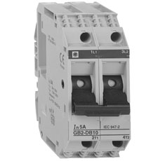 2-полюсные автоматические выключателия Schneider Electric TeSys GB2 серии GB2DB