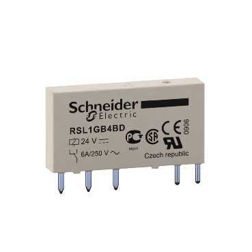 Тонкое электромеханическое (промежуточное) реле Zelio Relay RSL Telemecanique RSL1GB4BD Schneider Electric