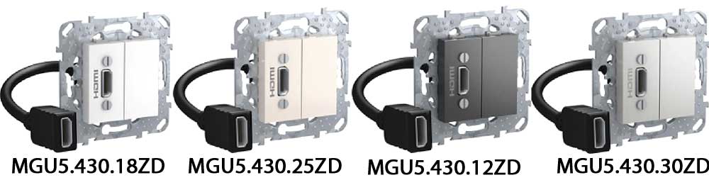 HDMI-коннекторы Unica, Unica Top/Class Schneider Electric